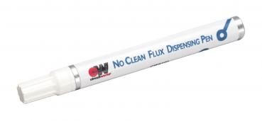 The image shows a white marker with a broad tip. On the body are the words 