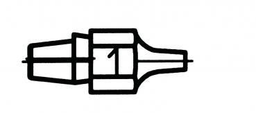 The image displays a schematic representation of a connection or a device. It appears as a combination of cylindrical and rectangular shapes that are interconnected.