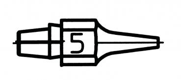 The image shows a schematic representation of an object with a pointed front, a central oval area, and two wider parts on the side, which are symmetrically arranged.