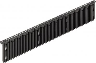 The image shows a long, narrow black comb with many fine teeth. Small numbers are printed at one end, numbering the teeth.