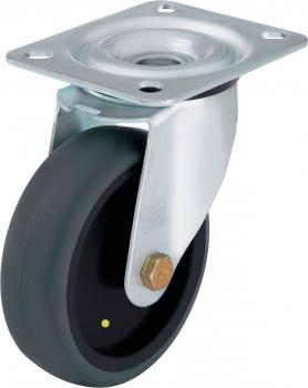 ESD-Lenkrollen mit Aufnahmeplatte 600, Tragkraft 90 kg