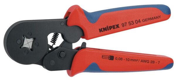 Selbsteinstellende Crimpzange mit Vierkantcrimp