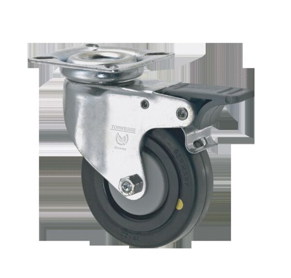 schwere ESD-Apparate-Lenkrolle mit Aufnahmeplatte 550 - Doppelstopp, Tragkraft 90 kg