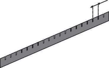 CSC Kurzsteg für 17 - 35.CSC 360 x 60 mm (15 Schlitze)