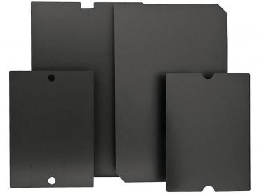 The picture shows a black area with a slightly rounded top left corner. The surface appears smooth and even, without any discernible details or patterns.