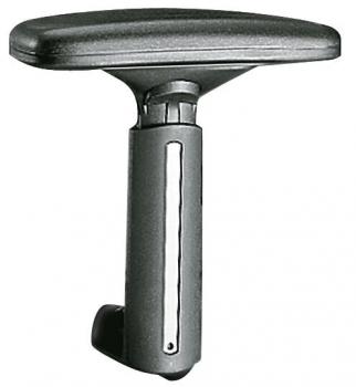 The image shows a black, ergonomically shaped handle with a wide, flat surface on top and a slim, rectangular grip below. There is a line inset on one side.