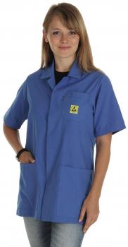 Kurzmantel ESD AM-161 plus Kurzarm, blau