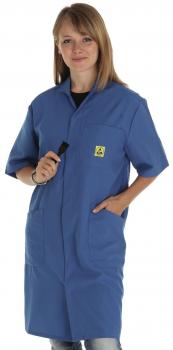 Arbeitsmantel ESD AM-140 Kurzarm blau
