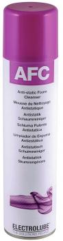 The image shows a spray can with a purple lid. On the white can, 