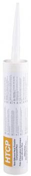 The image shows a white cartridge with a long, pointed opening at the top. On the side, there is a description and content information in black lettering. The cartridge is sturdy and cylindrical.