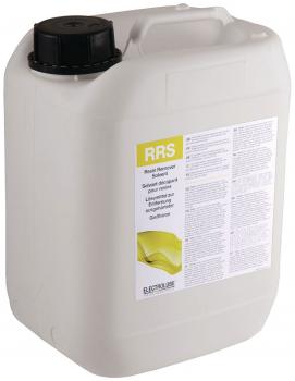 The image shows a white, rectangular canister with a black screw cap. On the front, there is a label with the word 