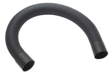 The image displays a telescope accessory: a black and white sight with a circular end, alongside two metallic C-shaped brackets. All parts provide stability.