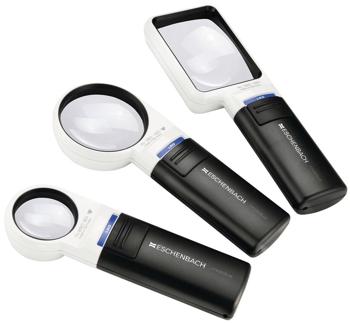 mobilux LED illuminated pocket magnifier 7fold magnification DPV