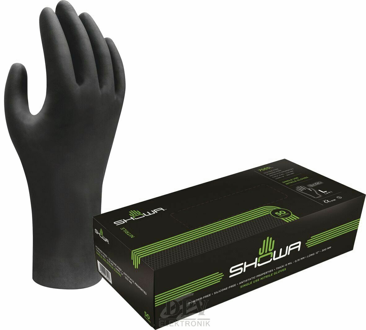 DPV ElektronikService GmbH Disposable nitrile gloves ESD length 240