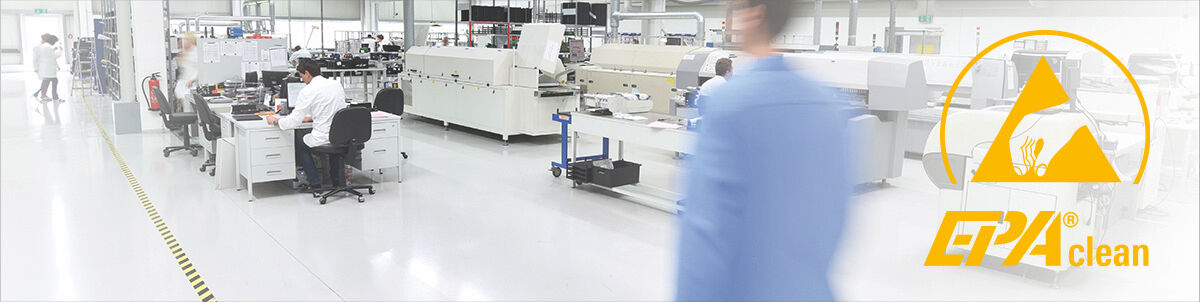 With EPAclean® you can clean your EPA protection zones thoroughly and in an ESD-safe way With EPAclean® you can clean your EPA protection zones thoroughly and in an ESD-safe way