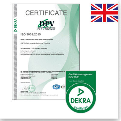 ISO 9001:2015 Zertifikat (EN)