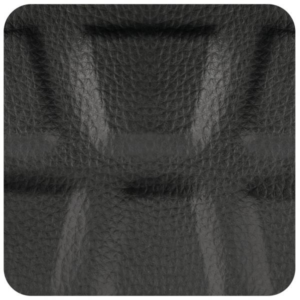The image displays a smooth, black surface with a geometric pattern of raised, rectangular shapes. The texture appears slightly structured and reflects light.