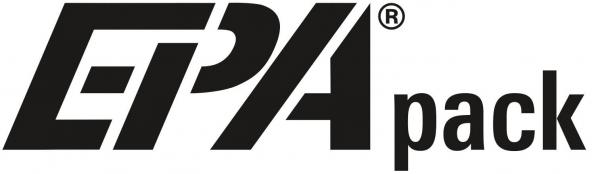 Das Bild zeigt ein einfaches Logo mit den Buchstaben "EPA" in großen, fetten, schwarzen Buchstaben. Darunter steht in kleinerer Schrift "pack". Der Hintergrund ist weiß.