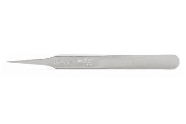 The image shows a long, slender, silver chisel or a fine cutting tip. It has a smooth surface and is tapered to a point, ideal for precise work.
