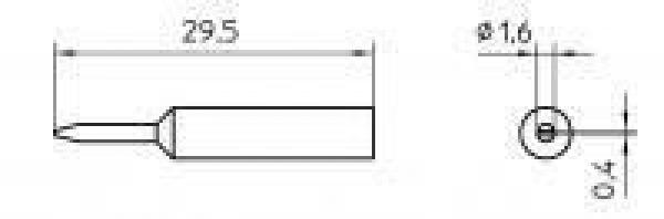 The image shows a technical drawing of a tool with an overall length of 295 mm and a diameter of 16 mm. The view includes dimensions and a top view.