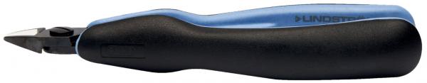 The image shows a handy tool with an ergonomic handle that is black and blue. The blade at the front is pointed and narrow, suitable for cutting or precision work.