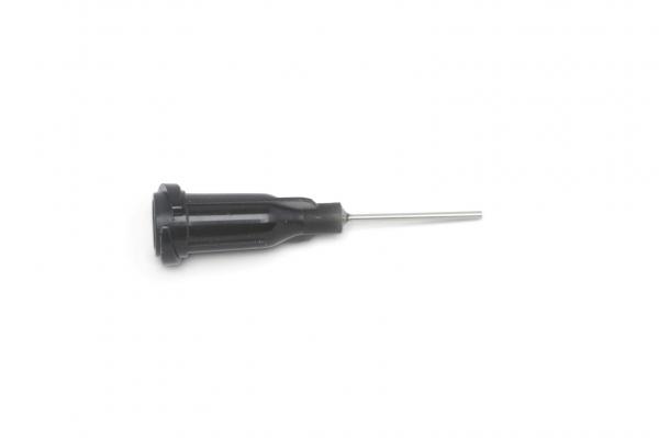 The image shows a black screwdriver with a long, thin metal pin. The handle is thick and ergonomically shaped, ideal for a firm grip and use.