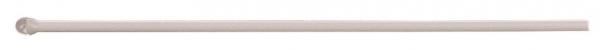 The image shows a long, narrow rod in a light shade. It has a small, round bulge at one end, while the rest is straight and even.