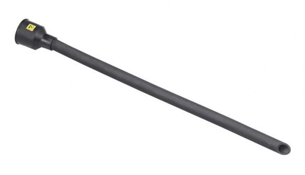 The image shows a long tool with a thin, round end and a wider, flat head. It is black and made of metal or plastic, possibly an insert for a specific type of device.