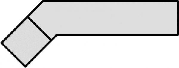 The image shows a gray, L-shaped figure with an angled corner on the left side. The contours are black and clearly visible.