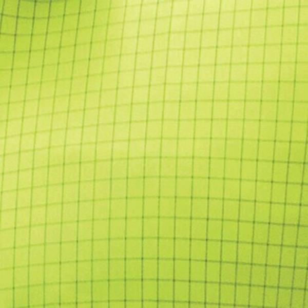 The image shows a bright green surface with a fine, regular grid pattern of blue lines. The squares are uniform and clearly structured.