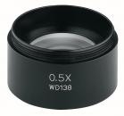 Preview: The image shows a round, black lens with a smooth surface. In the center, there is a lens unit. It is labeled with 