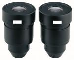 Preview: The image shows two black, cylindrical objects. Each has a rounded lens on top and a conically tapered lower part. They are symmetrically arranged in relation to each other.
