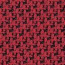 Preview: The image displays a structured fabric surface in a deep red tone with fine black threads forming a regular pattern. The texture appears dense and sturdy.
