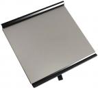 Preview: The image shows a square, reflective metal sheet with a black border. There is a small handle on the bottom to make it easier to hold or move.