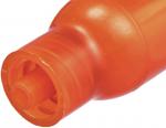 Preview: Das Bild zeigt das Ende eines orangefarbenen Markers. Die Oberfläche ist glatt und glänzend. Der Marker hat eine runde Form mit einem stabilen, leicht gewölbten Ende.