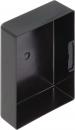 Preview: The image shows a rectangular, black plastic box without a lid. The box has smooth walls and an opening on one side for a closure or attachment option.