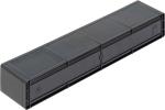 Preview: The image shows a black, rectangular box with several compartments. It has a smooth surface and small openings on the side. The box appears sturdy and functional.