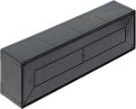Preview: The image shows a rectangular, transparent black box with a rounded lid. It has a smooth surface and openings on the top for accessing the contents.