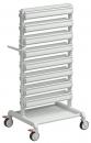 Preview: Trolley two-sided ESD with 16 rails for storage bins