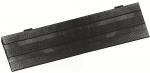 Preview: The image shows a long, black rubber mat with textured, rectangular elevations and grooves. It is uniformly flat and likely serves as a non-slip surface or for floor covering.