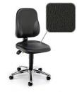 Preview: The chair is ergonomically shaped, has a black padded seat and backrest. It stands on a chrome-plated base with five casters, ideal for flexible use.