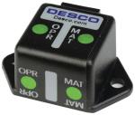 Preview: The image shows a small black switch with several green LEDs. Labels on the top read 