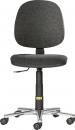 Preview: The office chair is swivel and has a padded seat and backrest in gray. It stands on a five-ray base with casters and has a height-adjustable function.