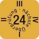 Preview: The image displays a yellow, square inspection mark. In the center is the number 