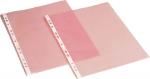 Preview: Das Bild zeigt zwei transparente, rosa Dokumentenhüllen. Sie sind rechteckig mit einem breiten Rand auf der linken Seite, der Löcher für einen Ordner hat.