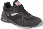 Preview: The shoe is a sporty, black sneaker with breathable mesh upper. It has light laces, a non-slip sole, and a gray rubber sole with a light tread.