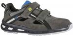 Preview: The shoe is a gray, sporty half-shoe with Velcro closure. It features a modern design, with a flexible rubber sole and breathable inserts on the sides.