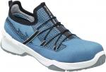 Preview: The shoe is sporty and comes in various shades of blue. It has a breathable mesh upper and a sturdy, non-slip sole. The laces are elastic.