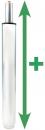 Preview: The image depicts a long, cylindrical object with a metallic top and a transparent bottom half. Two green arrows indicate an upward and downward movement.