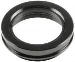 Preview: The image shows a black, round O-ring with a medium-sized opening. The edges are smooth, and the material appears sturdy. It could be part of a mechanical system.